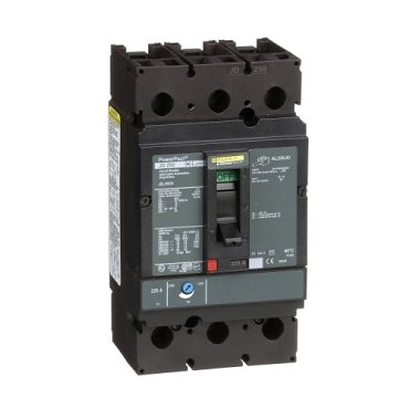 Circuit breaker, PowerPacT J, 225A, 3 pole, 600VAC, 14kA, lugs, thermal magnetic, 80% (Circuit breaker PowerPacT J) is a Schneider Electric product. Designed for reliable performance and long service life. Available across Iraq — contact us for pricing and delivery options.