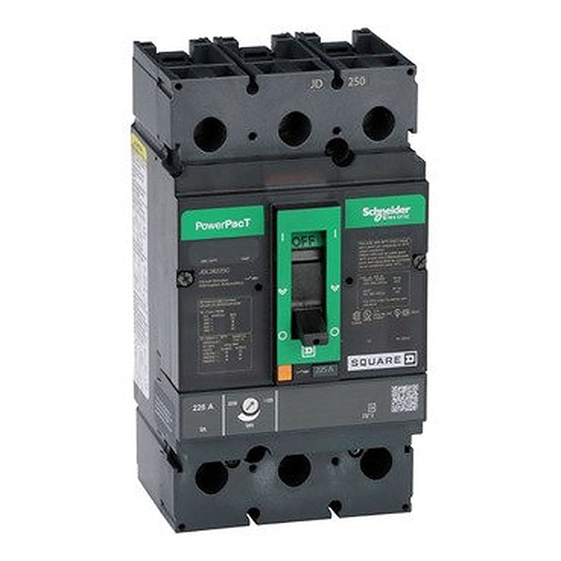 Circuit breaker, PowerPacT J, 225A, 3 pole, 600VAC, 14kA, lugs, thermal magnetic, 100% (Circuit breaker PowerPacT J) is a Schneider Electric product. Designed for reliable performance and long service life. Available across Iraq — contact us for pricing and delivery options.