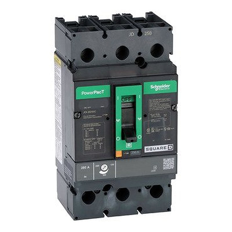 Circuit breaker, PowerPacT J, 250A, 3 pole, 600VAC, 14kA, lugs, thermal magnetic, 100% (Circuit breaker PowerPacT J) is a Schneider Electric product. Designed for reliable performance and long service life. Available across Iraq — contact us for pricing and delivery options.