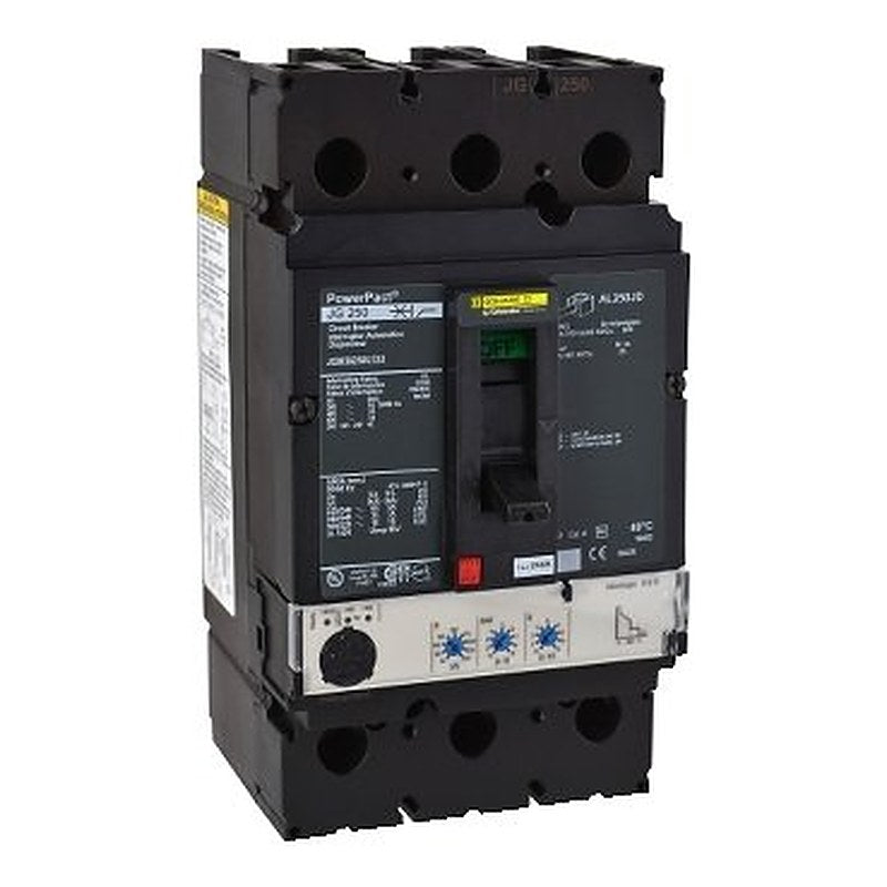 Circuit breaker, PowerPacT J, 250A, 3 pole, 600VAC, 14kA, lugs OFF end, Micrologic 3.2, 80% (Circuit breaker PowerPacT J) is a Schneider Electric product. Designed for reliable performance and long service life. Available across Iraq — contact us for pricing and delivery options.