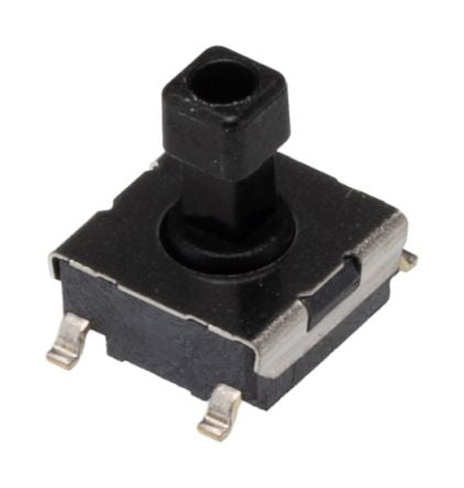 Omron Tactile Switch Plunger, 4.7 mm, SPST 50mA, 250 V ac 24 V dc, Through Hole