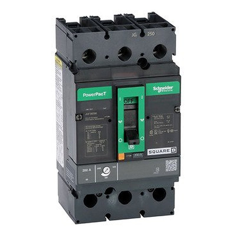 Circuit breaker, PowerPacT J, 200A, 3 pole, 600VAC, 18kA, busbar, thermal magnetic, 80% (Circuit breaker PowerPacT J) is a Schneider Electric product. Designed for reliable performance and long service life. Available across Iraq — contact us for pricing and delivery options.
