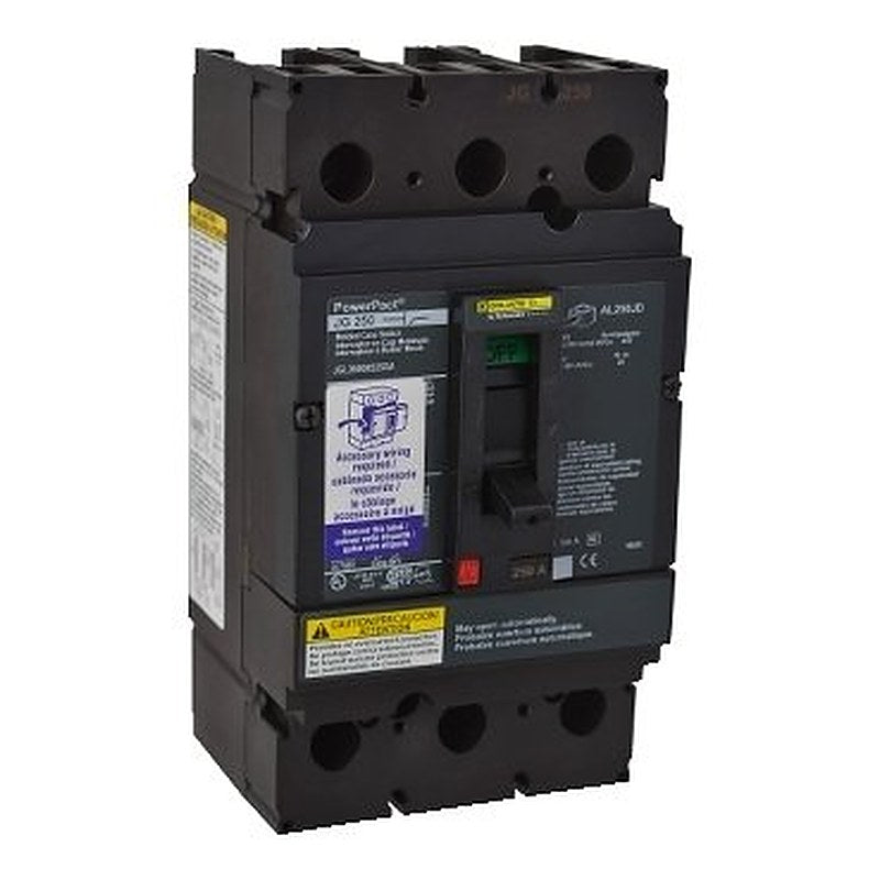 Automatic switch, PowerPacT J, 250A, 3 pole, 600VAC, 18kA, lugs, magnetic, shunt (Automatic switch PowerPacT J) is a Schneider Electric product. Designed for reliable performance and long service life. Available across Iraq — contact us for pricing and delivery options.