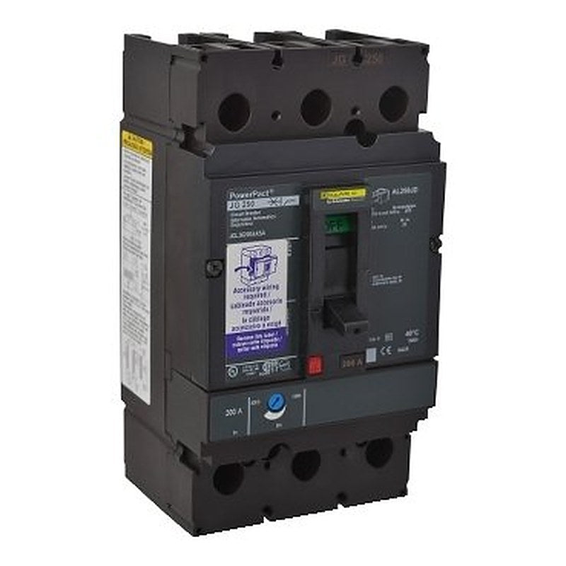 Circuit breaker, PowerPacT J, 225A, 3 pole, 600VAC, 18kA, lugs, thermal magnetic, 80%, shunt, control wire both (Circuit breaker PowerPacT J) is a Schneider Electric product. Designed for reliable performance and long service life. Available across Iraq — contact us for pricing and delivery options.