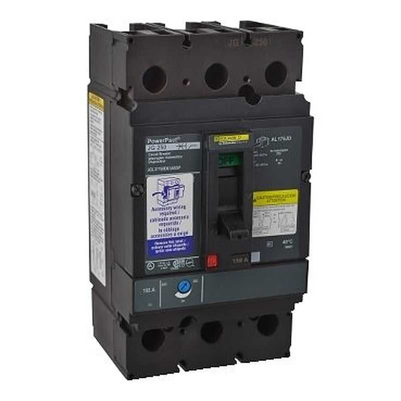 Circuit breaker, PowerPacT J, 150A, 3 pole, 500VDC, 20kA, lugs, thermal magnetic, 80%, aux, shunt (Circuit breaker PowerPacT J) is a Schneider Electric product. Designed for reliable performance and long service life. Available across Iraq — contact us for pricing and delivery options.