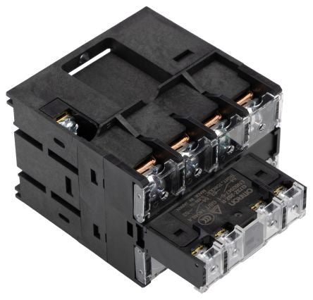 Omron Screw, DIN Track Power Relay, 24V dc Coil, 25A Switching Current, 3PST