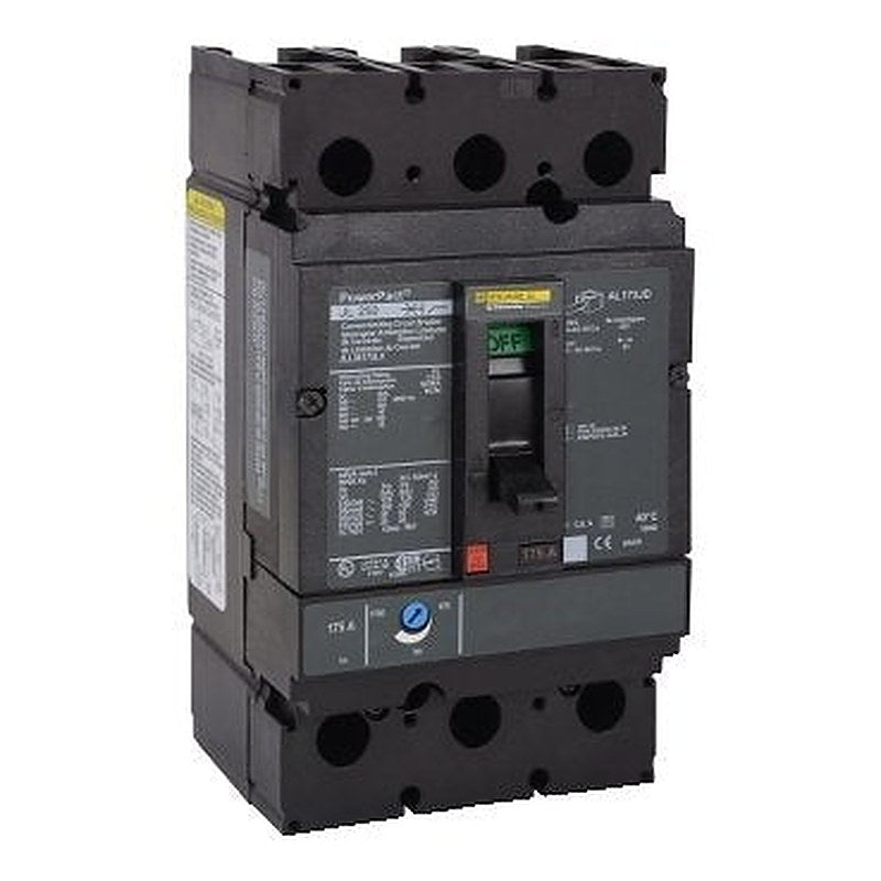 Circuit breaker, PowerPacT J, 175A, 3 pole, 500VDC, 50kA, lugs, thermal magnetic, 80% (Circuit breaker PowerPacT J) is a Schneider Electric product. Designed for reliable performance and long service life. Available across Iraq — contact us for pricing and delivery options.