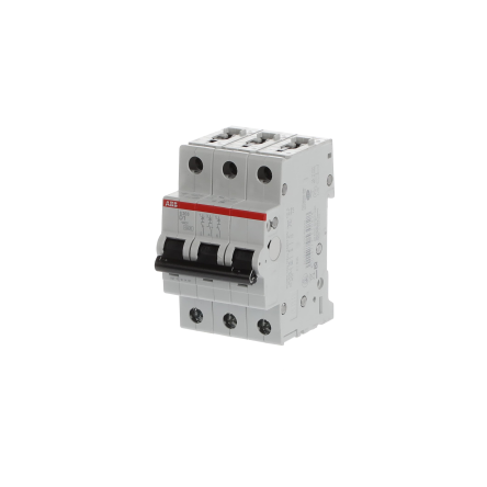 ABB System Pro M Compact S200 Miniature Circuit Breaker, 3-Pole, 1A, Type D, 400V AC, 12 V DC, 6 kA Breaking Capacity