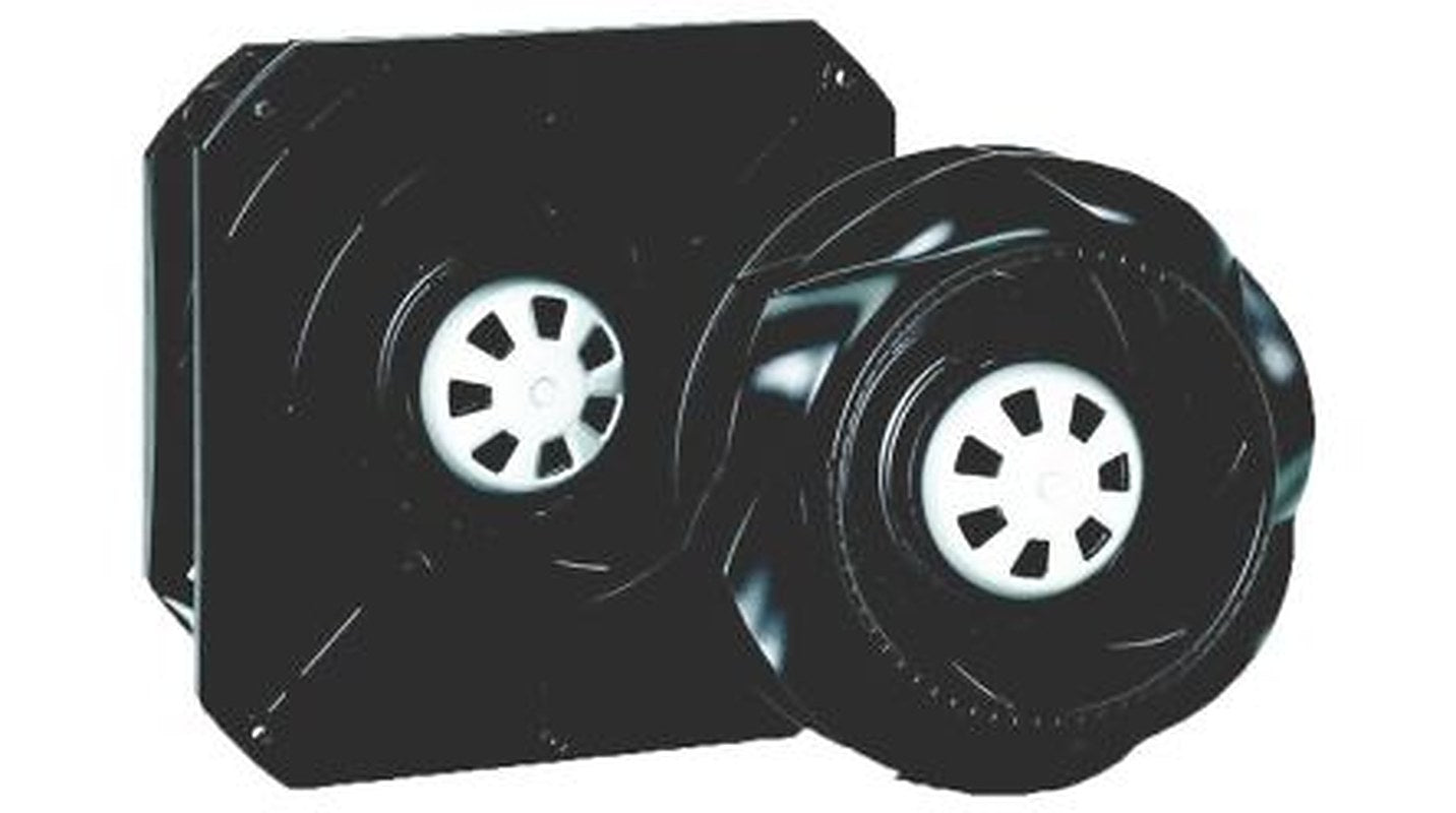 ebm-papst RadiCal Series Centrifugal Centrifugal Fan, 230V, 160 m³/h, AC Operation 165 mm x 165mm x 70 mm
