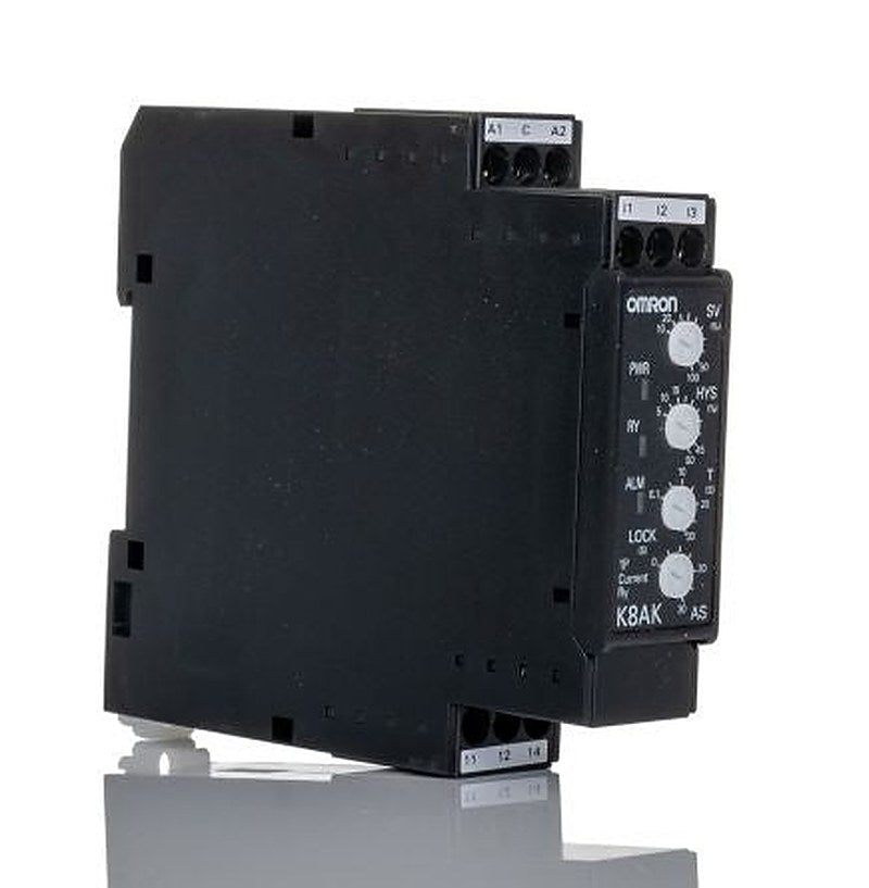Omron Monitoring Relay, 1 Phase, SPDT, DIN Rail, 0.1A to 8A, 240V ac