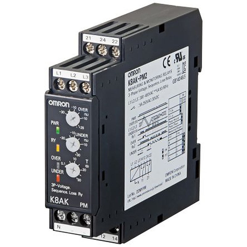 Omron Monitoring Relay, 3 Phase, SPDT, DIN Rail