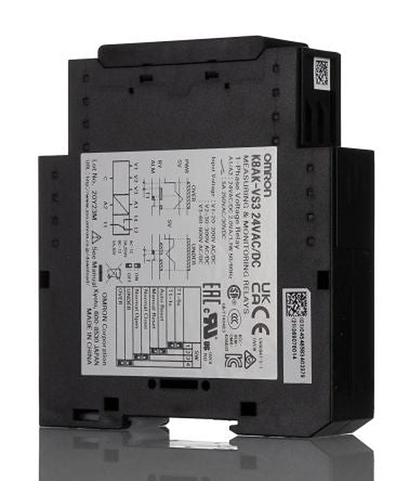 Omron Monitoring Relay, 1 Phase, SPDT, DIN Rail, 100V ac, 240 V ac 24 V dc