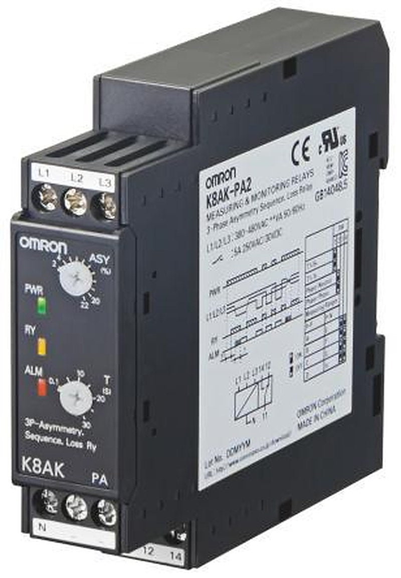 Omron Monitoring Relay, 3 Phase, SPDT, DIN Rail