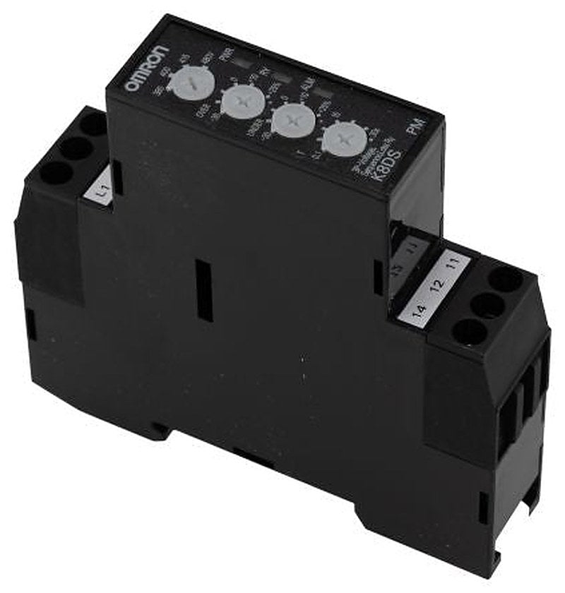 Omron Monitoring Relay, 3 Phase, 200 to 480 VAC Monitor Range, SPDT, DIN Rail