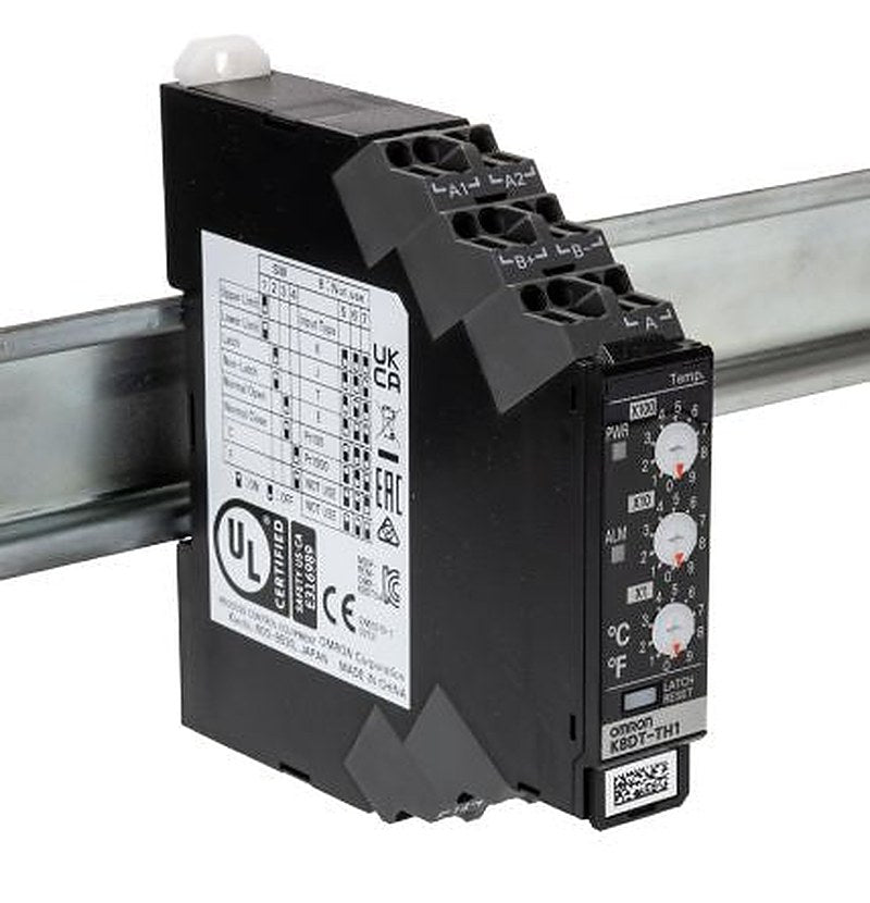 Omron Monitoring Relay, SPDT, DIN Rail, Monitoring: 0 °C to 999 °C, 24.4 to 26.4 V ac 24.4V ac, 26.4 V ac