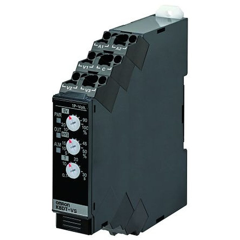 Omron Monitoring Relay, 1 Phase, 20 V ac→600 V ac Monitor Range, SPDT, DIN Rail 20.4→26.4 V
