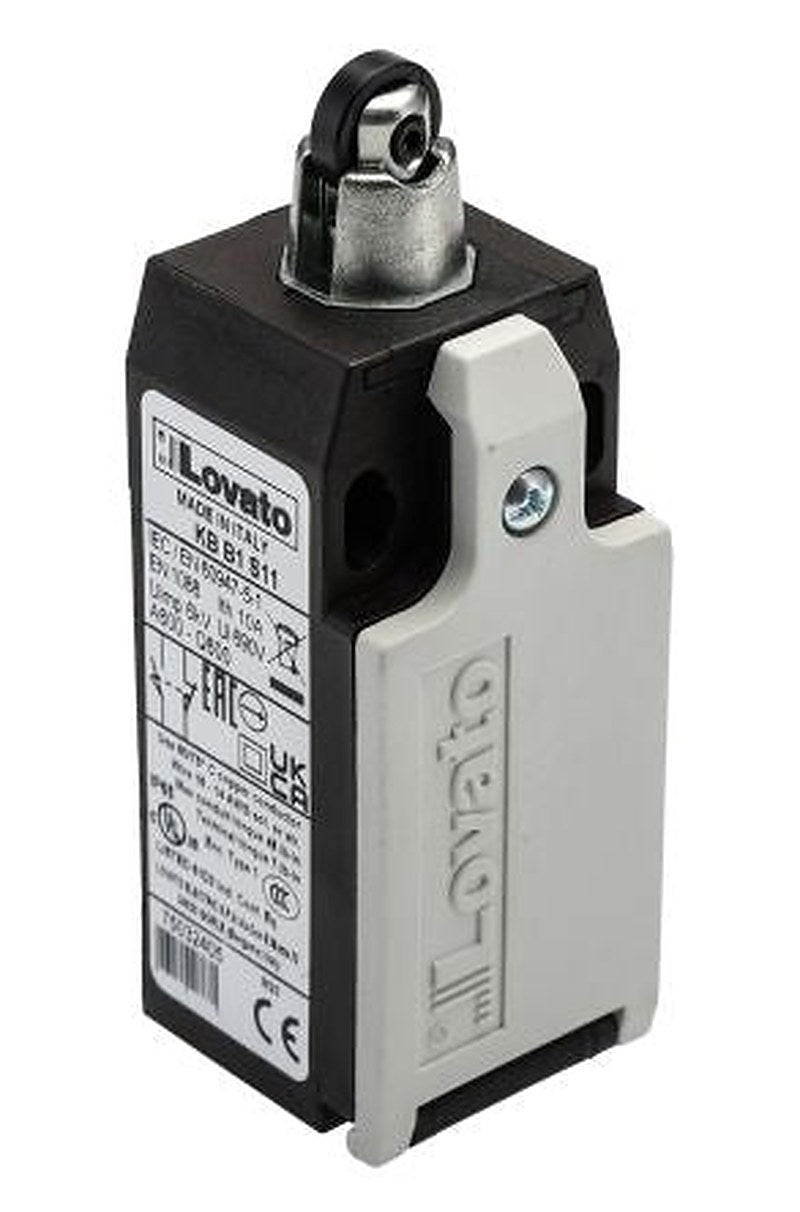 Lovato Roller Plunger Limit Switch, IP20, IP65, Thermoplastic Housing, 690V ac, 10A