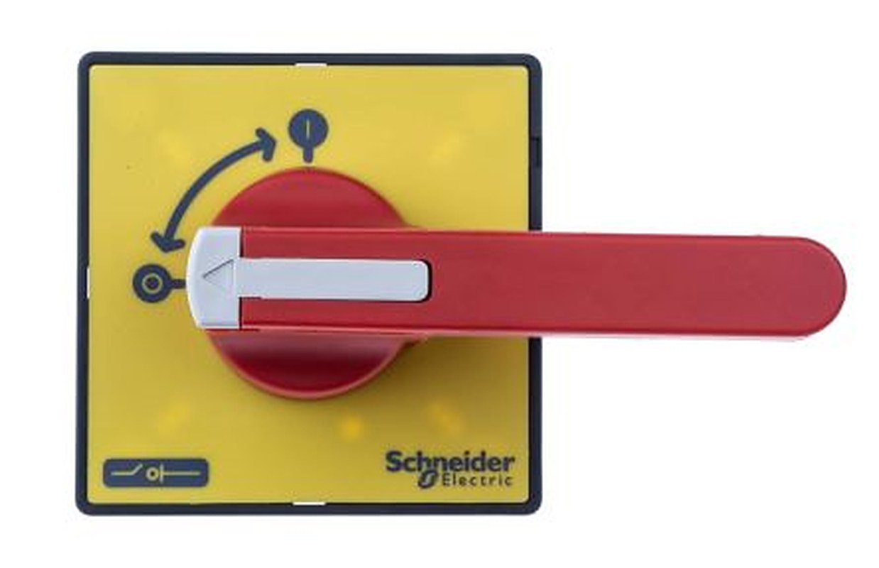 Schneider Electric Red, Yellow Rotary Handle, 90 mm, TeSyS Vario Series
