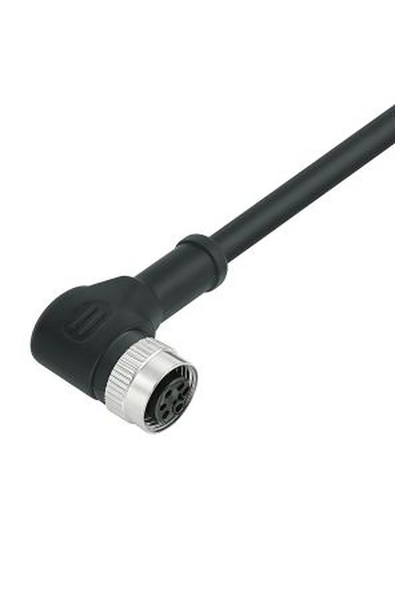 Leuze KD Series Cable, 4 Cores, 0.25 mm² CSA, Unscreened, 2000 mm, Black Polyurethane Sheath