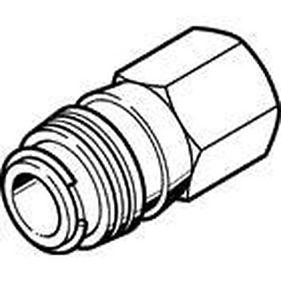 Festo Brass Pneumatic Quick Connect Coupling, 1/4 in Female G