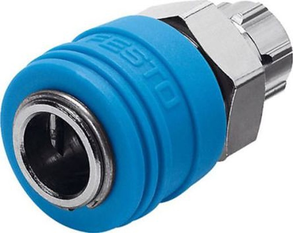 Festo Brass Pneumatic Quick Connect Coupling, 9 mm Female 19mm
