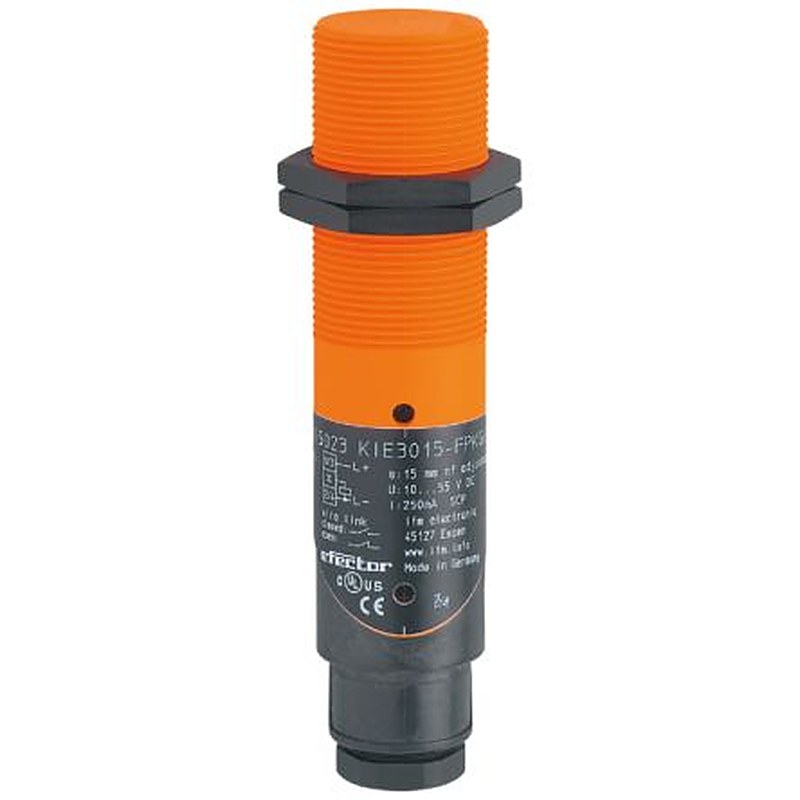 ifm electronic KI5023 Threaded Barrel Capacitive Proximity Sensor KI5 15 mm, M30 PNP 250mA 55V dc 55 V ac 55 V dc