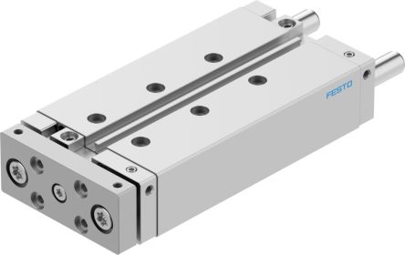 Festo Pneumatic Guided Cylinder - DFM-20-100-B-PPV-A-GF 20 mm Bore, DFM Series, 100 mm Double Acting Acting