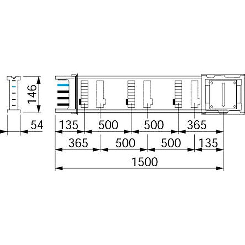 Schneider Electric Aluminium Busbar Trunking Canalis 54 mm 54mm