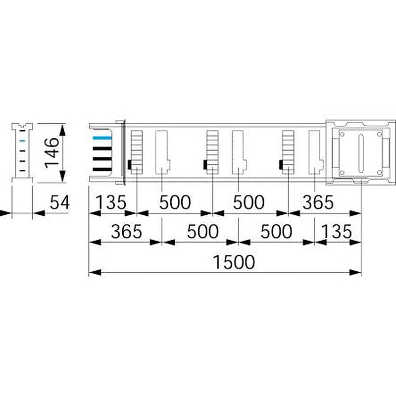 Schneider Electric Busbar Trunking, 400A, 1.5 m, Canalis Series