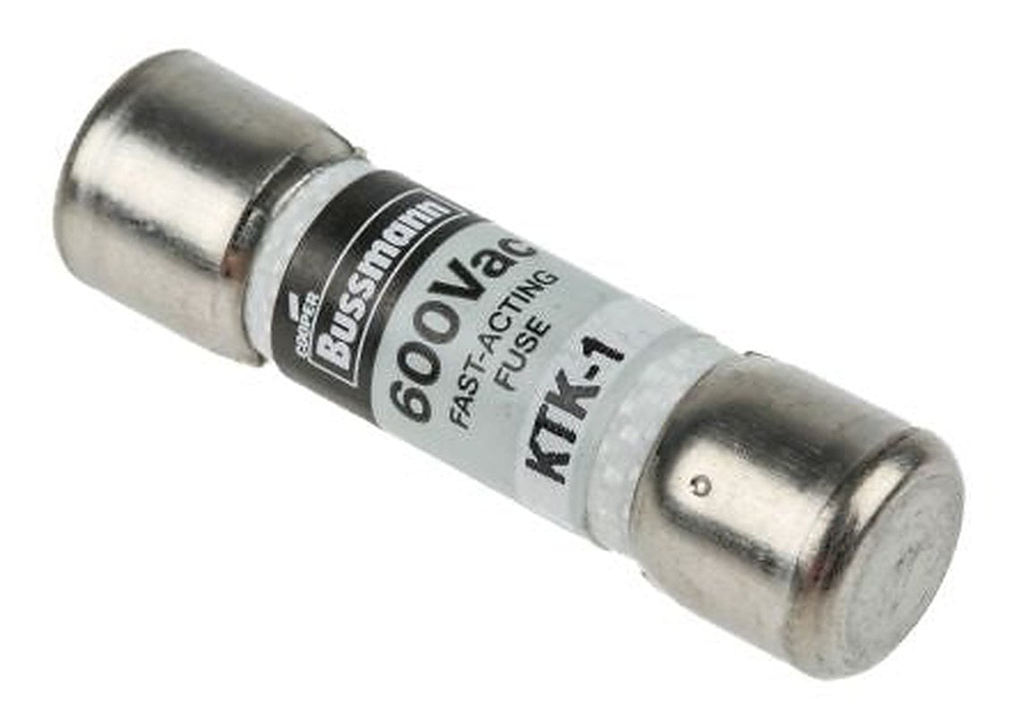 Eaton 1A F Melamine Cartridge Fuse, 10 x 38 mm