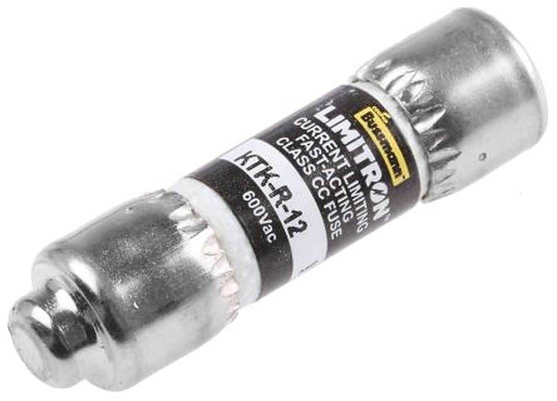 Eaton 12A F Melamine Cartridge Fuse, 10 x 38 mm