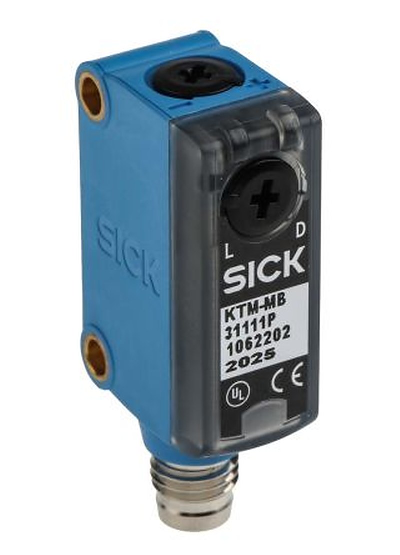 SICK Contrast Sensor White LED 12.5 mm, NPN/PNP, 50 mA, IP67 24V dc