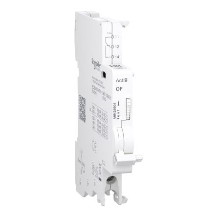 Schneider Electric Auxiliary Contact, 1 Contact, 1 CO, Acti9 Auxiliaires, DIN Rail, 6 A, 250V, A9N26904