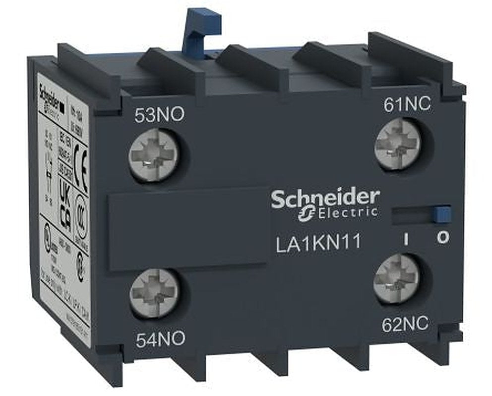 Schneider Electric Auxiliary Contact, 2 Contact, 2 NO, TeSyS CA, DIN Rail, Screw, 10 A, 600V ac, LA1KN20