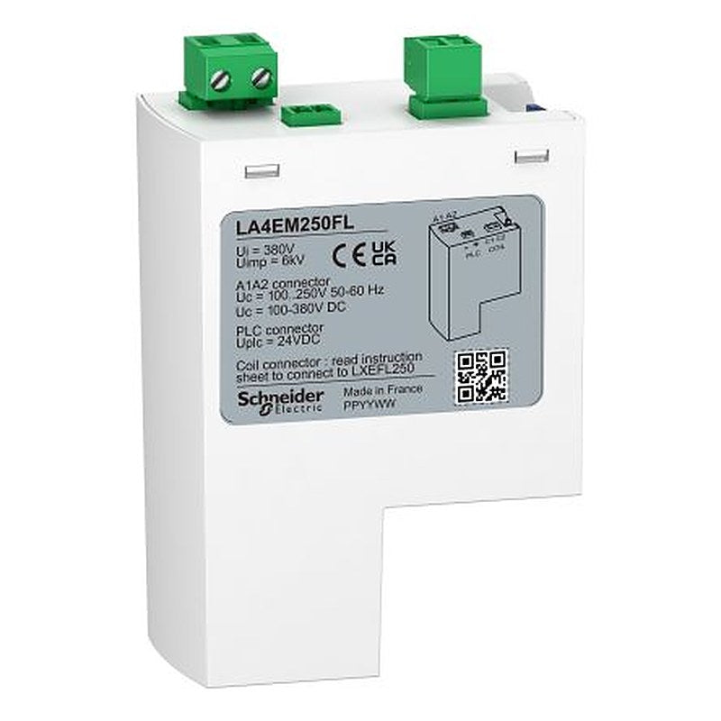 Schneider Electric LA4E Contactor, 100V, 250 V Coil, 1.25 kA, 680 W 250V dc, 380 V dc, 100V, 250 V