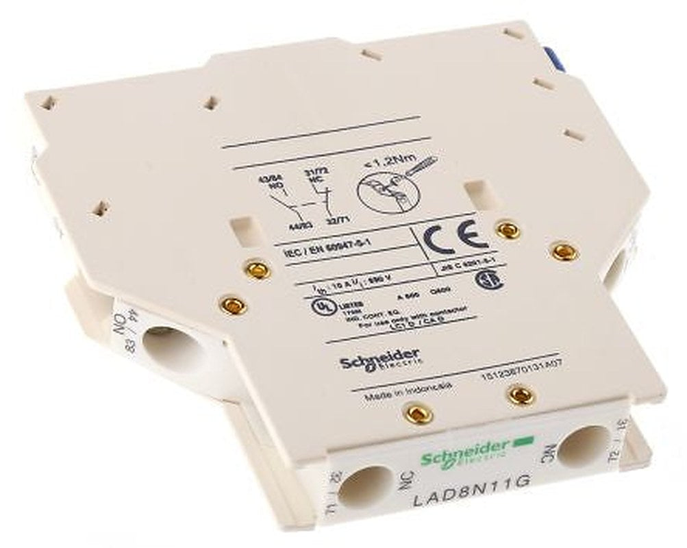 Schneider Electric Auxiliary Contact Block, TeSyS D, LAD8N11G