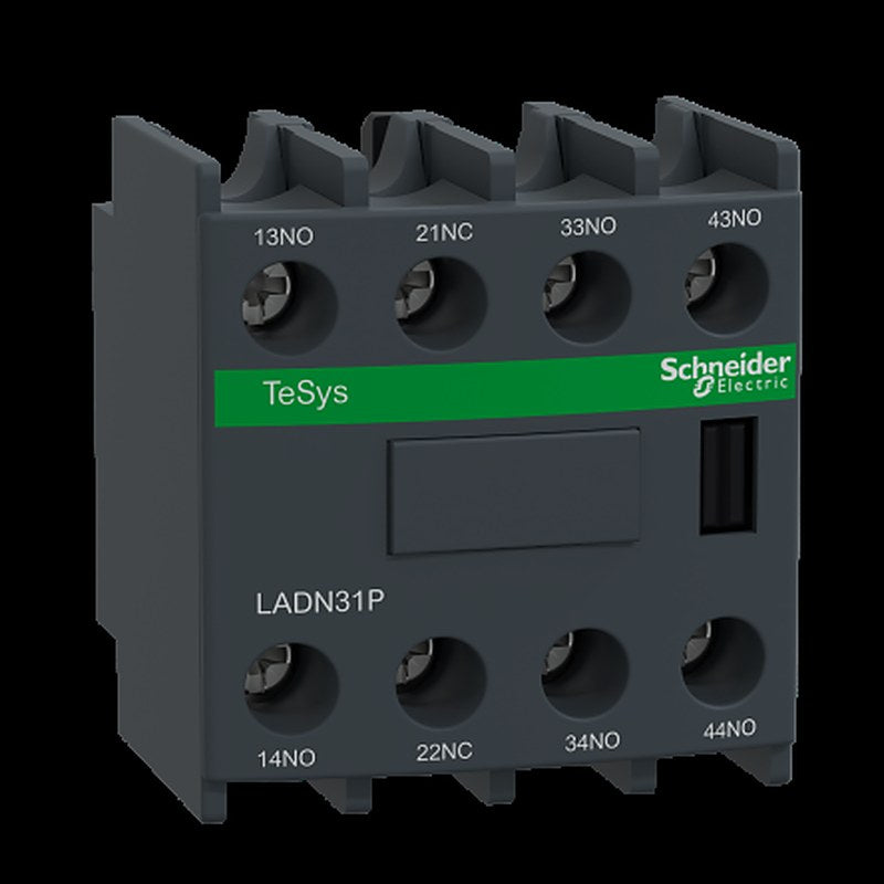 Schneider Electric Auxiliary Contact Block, 4 Contact, 3 NO/1 NC, LADN, 10 A, LADN31P