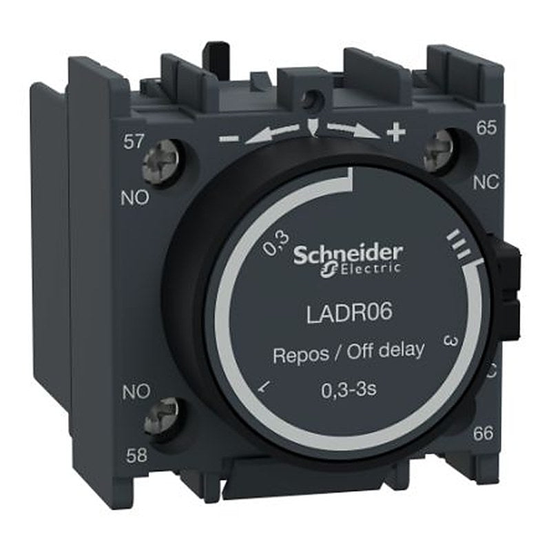 Schneider Electric Auxiliary Contact Block, 2 Contact, 1 NO/1 NC, TeSyS D, Front, 10 A, 690V, LADR06