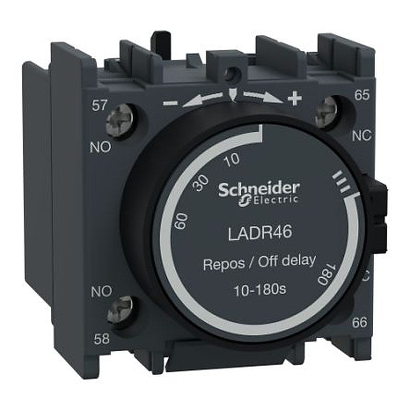 Schneider Electric Auxiliary Contact Block, 2 Contact, 1 NO/1 NC, TeSyS D, Front, 10 A, 690V, LADR46