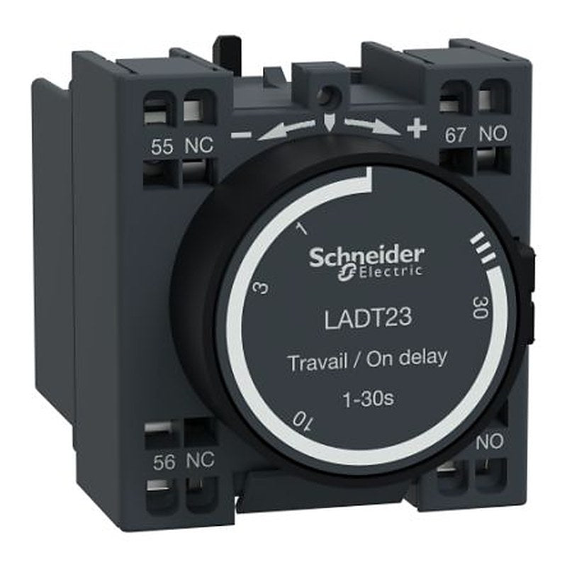 Schneider Electric Auxiliary Contact Block, 2 Contact, 1 NO/1 NC, TeSyS D, Front, 10 A, 690V, LADT23