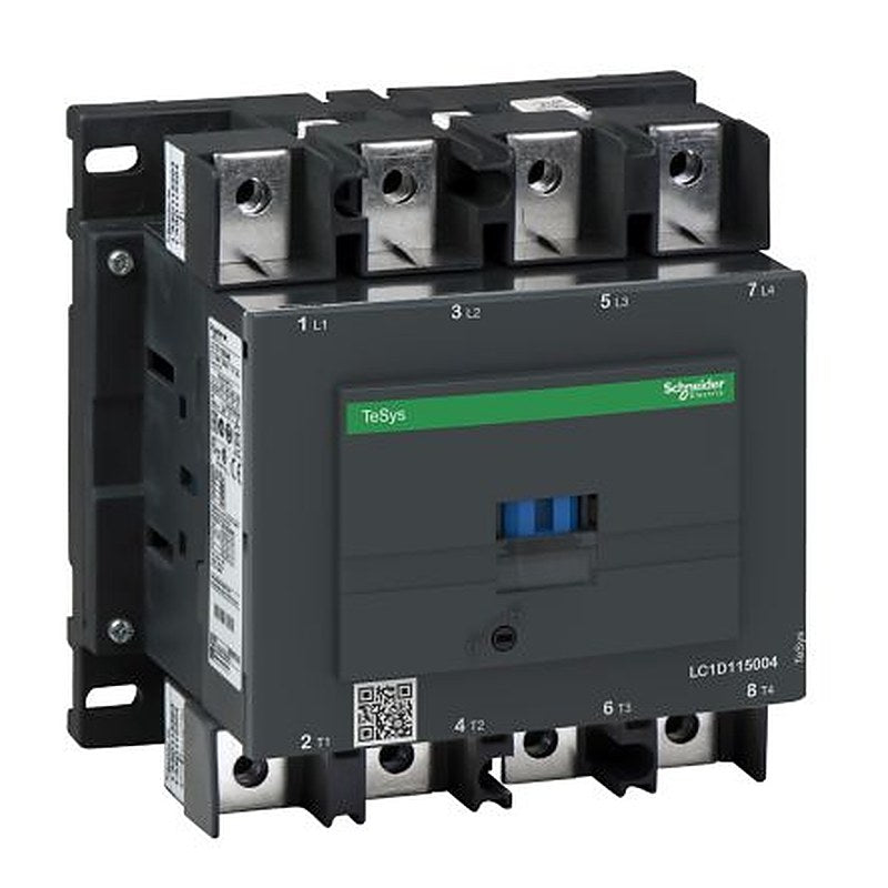 Schneider Electric TeSys Deca Contactor, 110V ac Coil, 4-Pole, 200 A 110V ac, 4 NO, 1kV ac