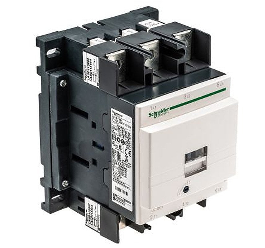 Schneider Electric TeSyS D Contactor, 110V ac Coil, 3-Pole, 115 A, 30 kW 110V ac, 3 NO, 1kV ac
