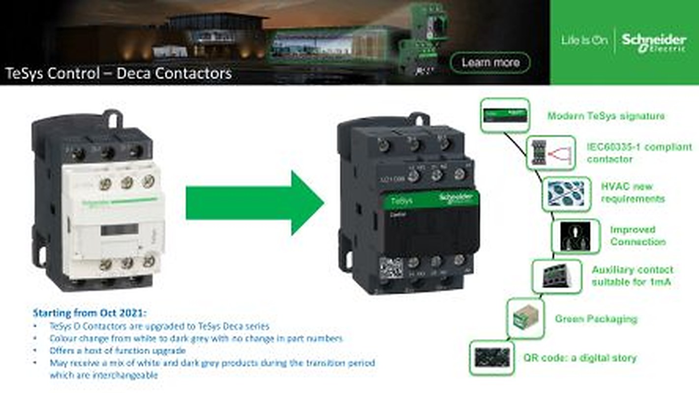 Schneider Electric TeSyS D Contactor, 24V dc Coil, 4-Pole 24V dc, 2 NO/2 NC, 690V ac/dc