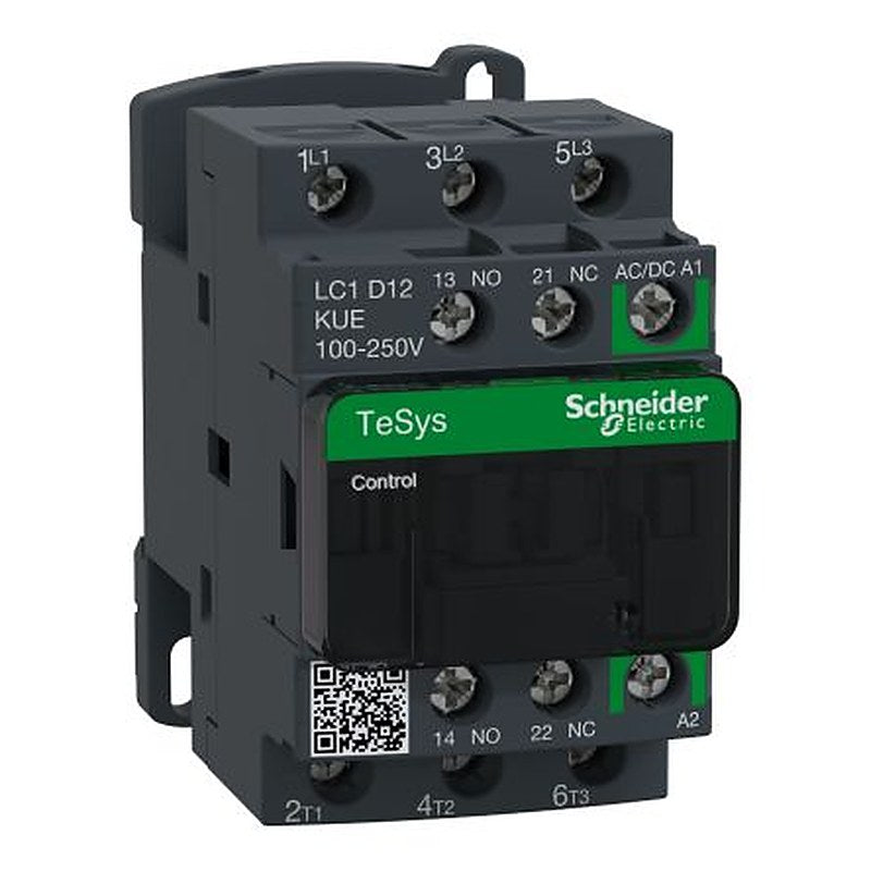 Schneider Electric LC1D Contactor, 230V ac Coil, 3-Pole, 12 A, 5.5 kW 250V, 3 NO, 690V ac