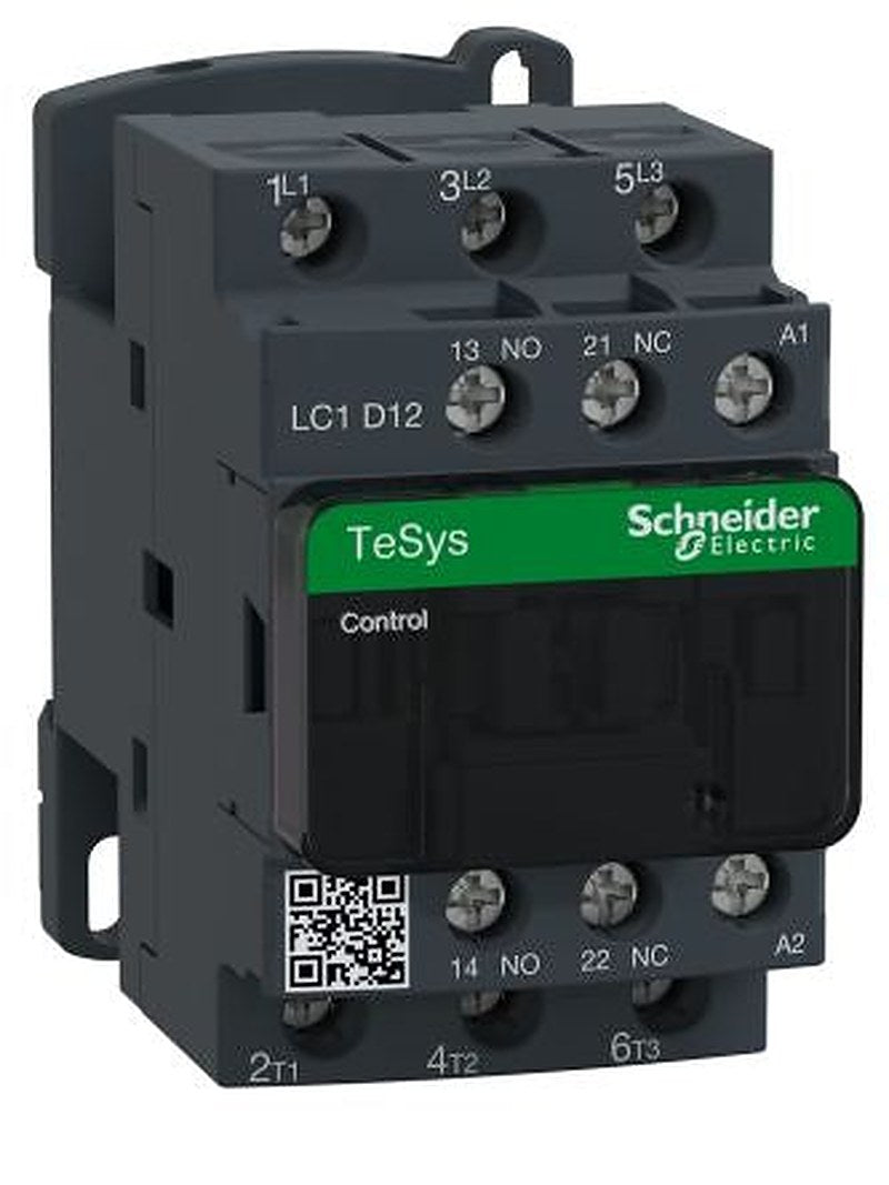 Schneider Electric LC1D Contactor, 230V ac Coil, 3-Pole, 12 A, 5.5 kW 230V ac, 3 NO, 690V ac