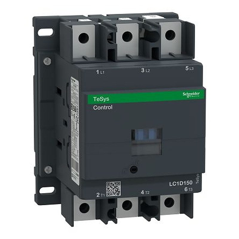 Schneider Electric TeSyS D Contactor, 24V dc Coil, 3-Pole, 150 A, 40 kW 24V dc, 3 NO, 1kV ac