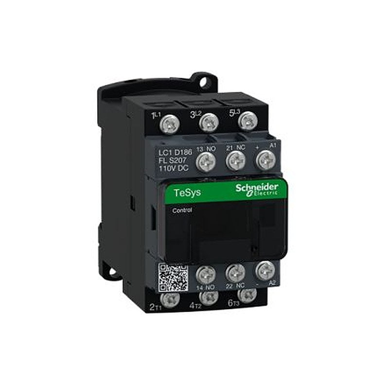 Schneider Electric, TeSyS D Contactor 3 NO, 18A Contact Rating, 4 kW, 110V dc 3