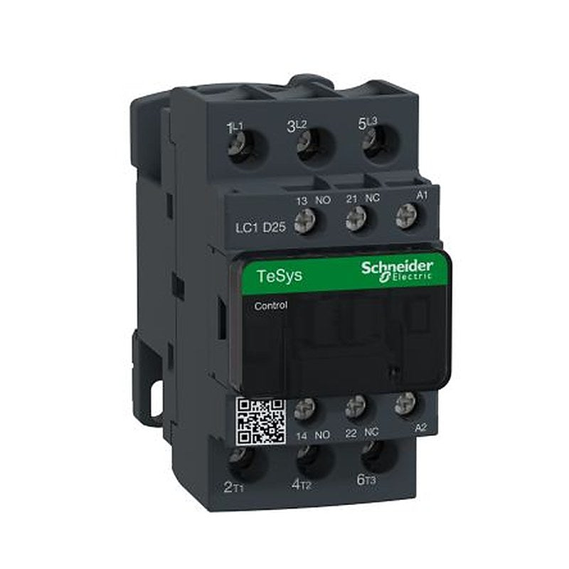 Schneider Electric TeSyS D Contactor, 32V ac Coil, 3-Pole, 25 A, 5.5 kW 32V ac, 3 NO, 690V ac/dc