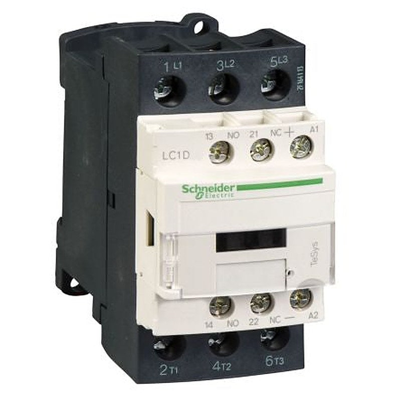 Schneider Electric TeSyS D Contactor, 24V dc Coil, 3-Pole, 32 A, 18.5 kW 24V dc, 3 NO, 440V