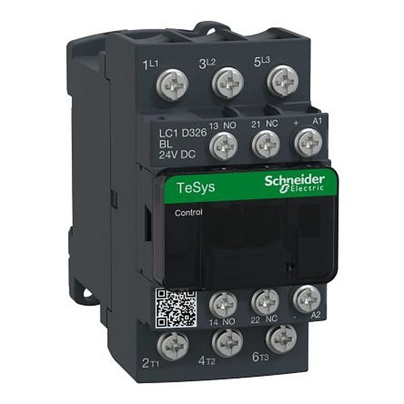 Schneider Electric TeSyS D Contactor, 24V dc Coil, 3-Pole, 32 A, 15 kW, 3 NO, 690V ac